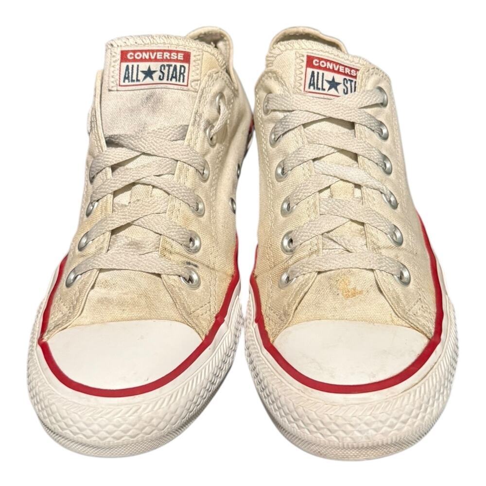 Converse Chuck Taylor All Star Ox Low Top Cream Canvas Sneakers Women’s 8.5 - Picture 4 of 9
